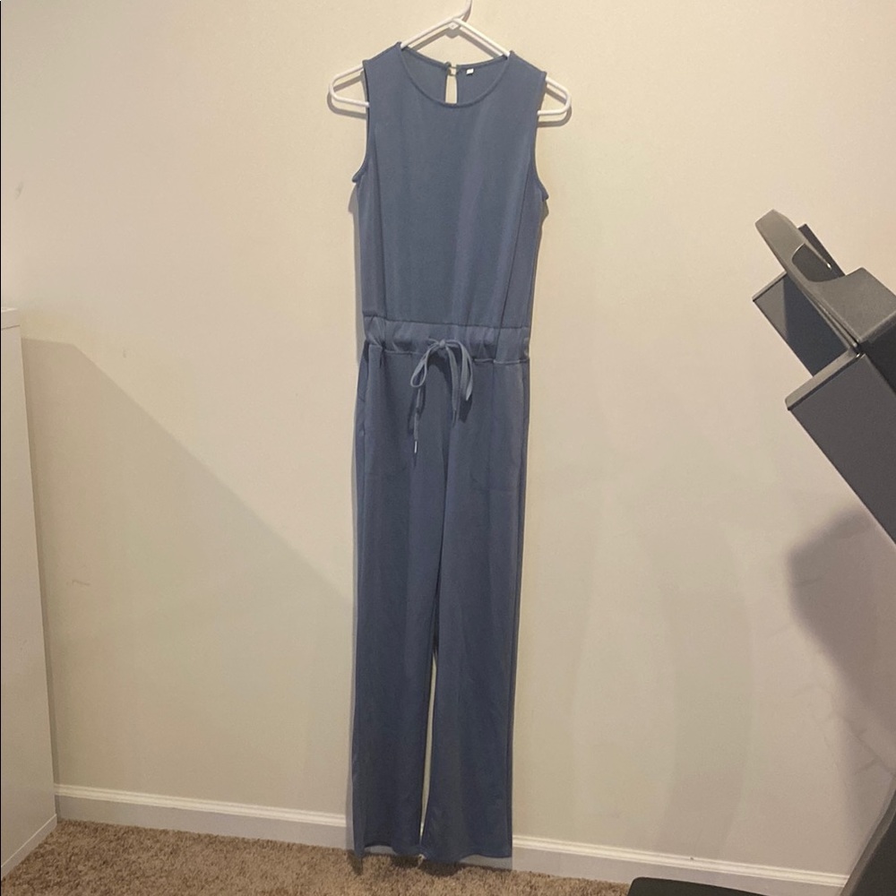 Sleeveless Blue Jumpsuit